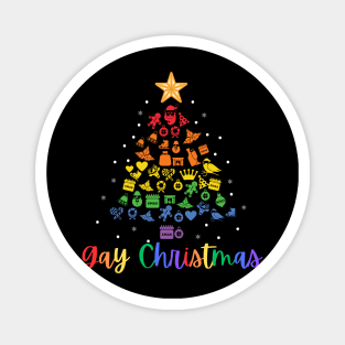 Gay / Happy Christmas Tree T-Shirt Magnet